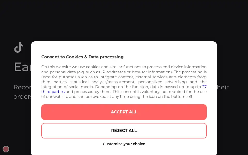 Screenshot of convertsocial.admitad.com