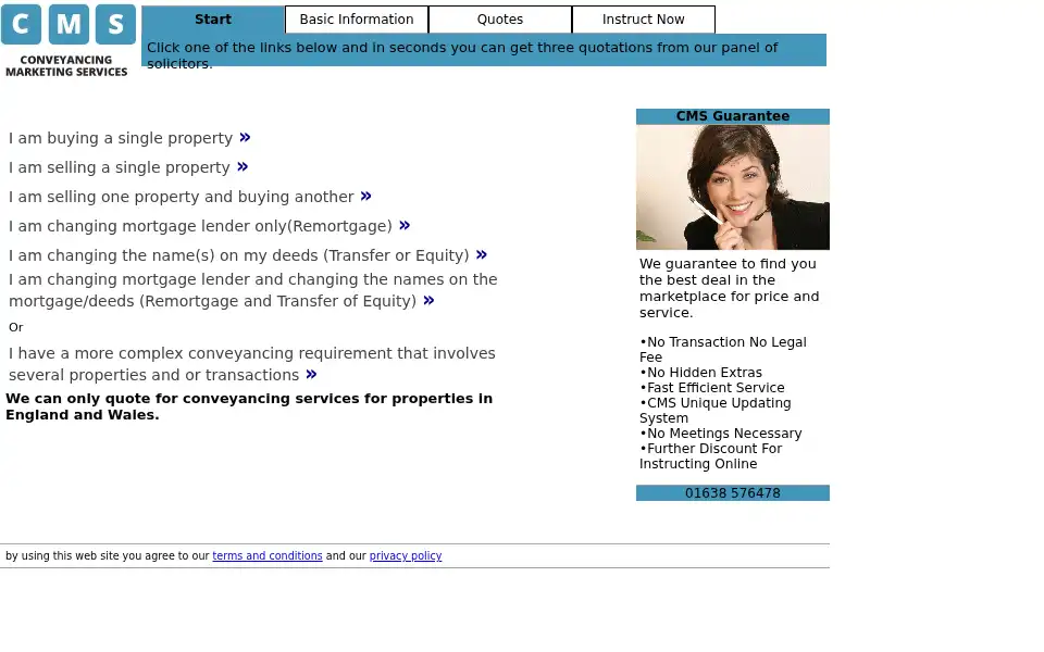 Screenshot of conveyancing-cms.co.uk
