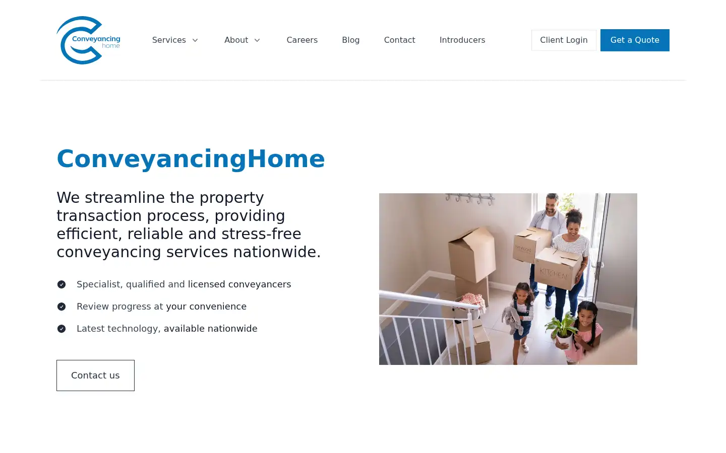 Screenshot of conveyancinghome.co.uk