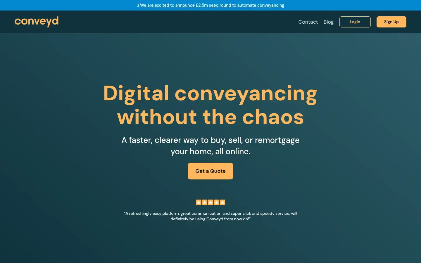 Screenshot of conveyd.co.uk