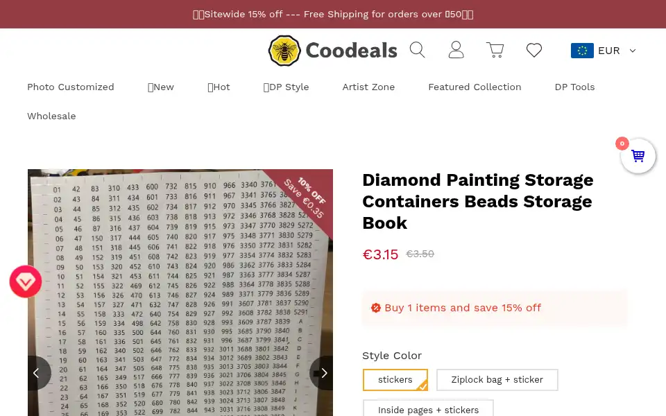 Screenshot of coodeals.com