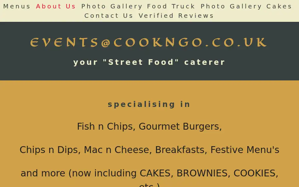 Screenshot of cookngo.co.uk