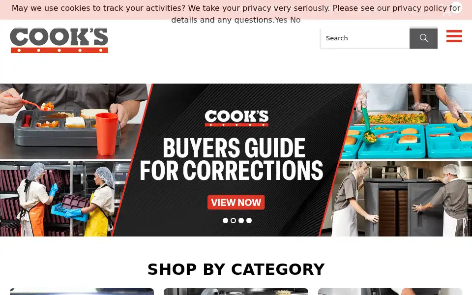 Screenshot of cooksdirect.com