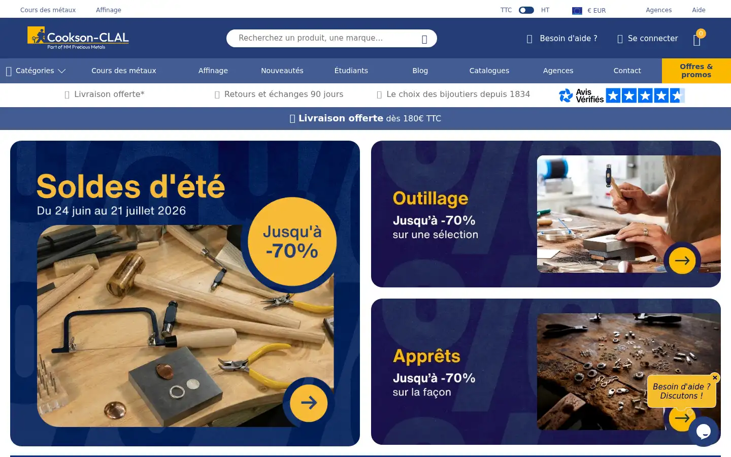 Screenshot of cookson-clal.com