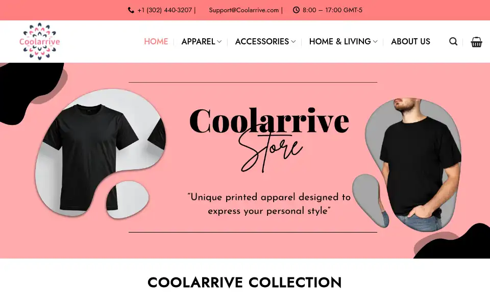 Screenshot of coolarrive.com