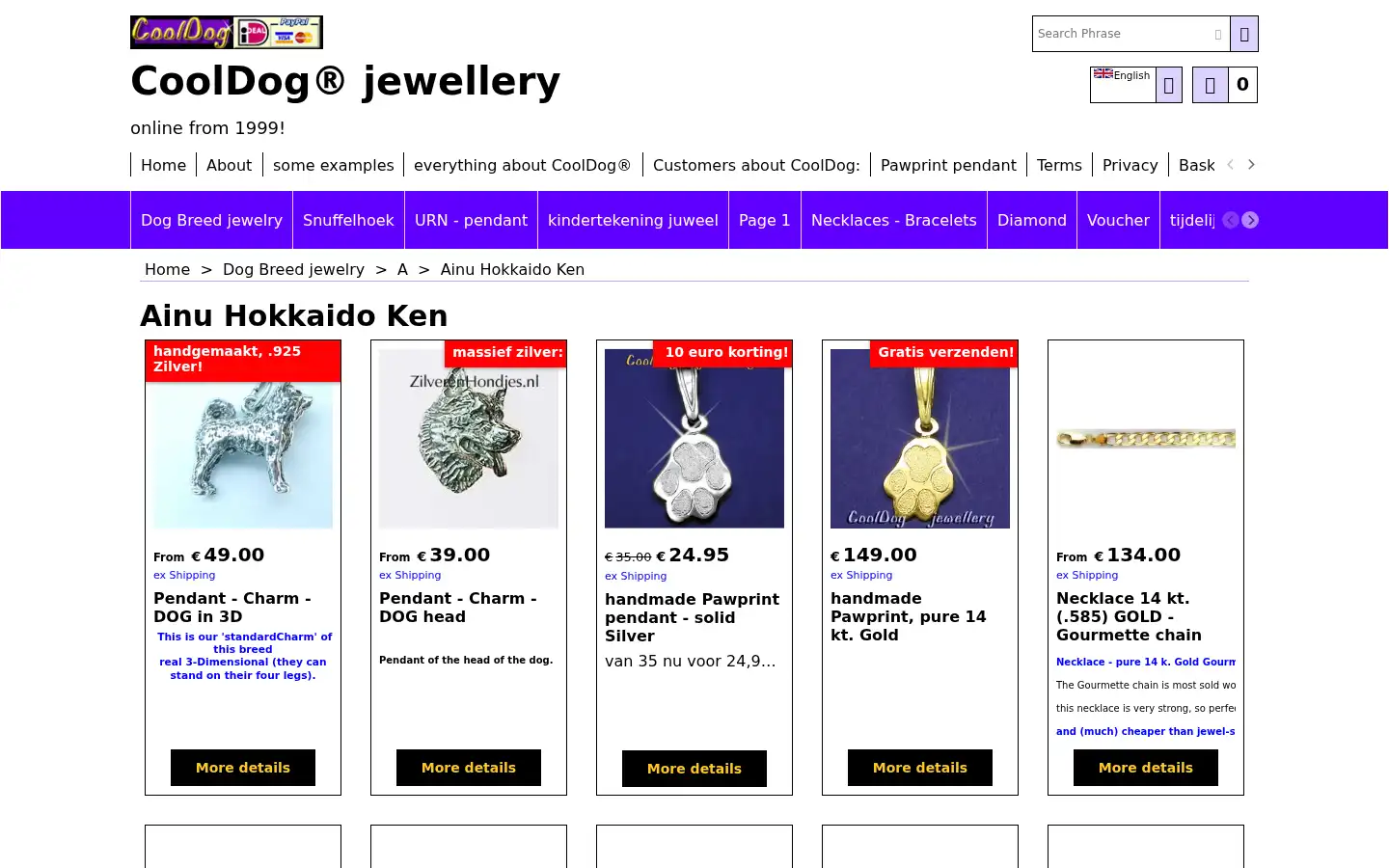 Screenshot of cooldog.nl