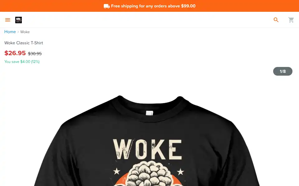 Screenshot of coolfamilyshirts.com