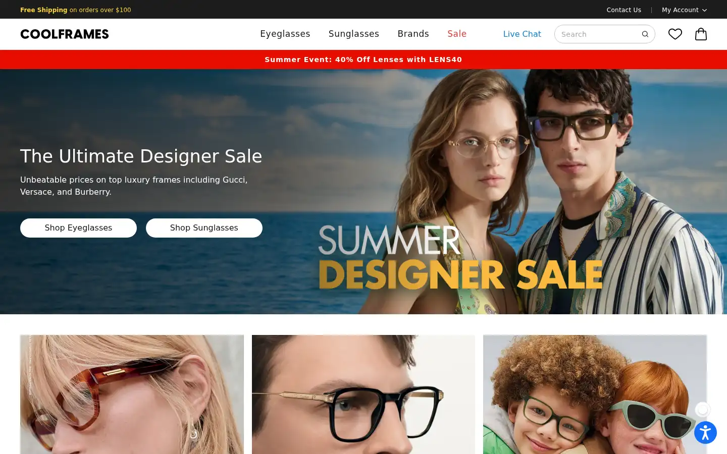 Screenshot of coolframes.com