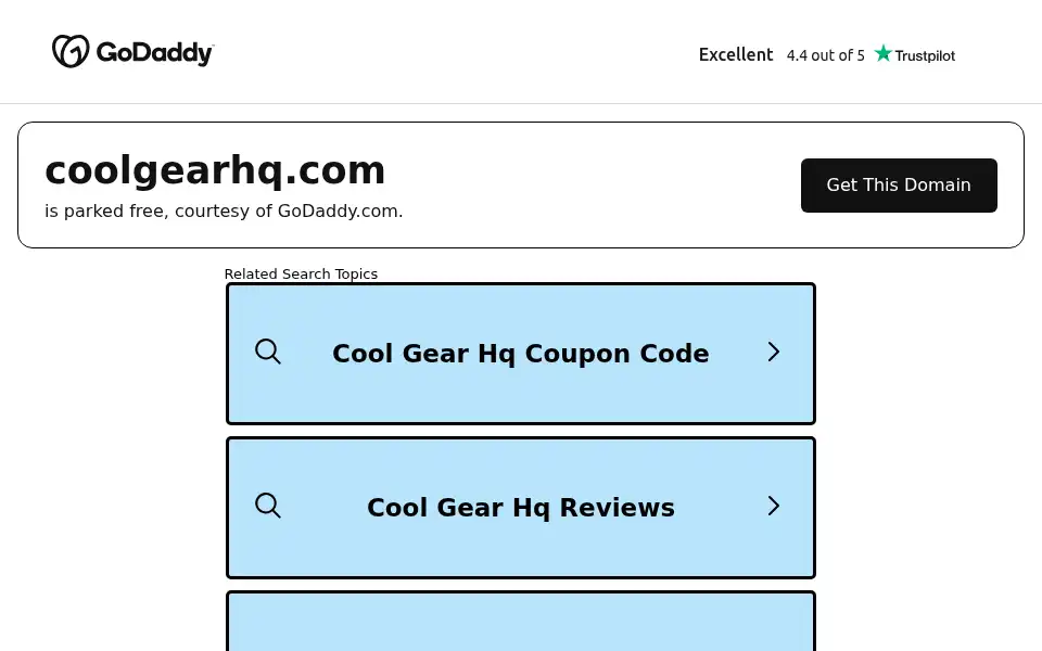 Screenshot of coolgearhq.com