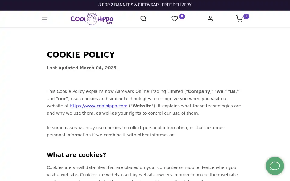 Screenshot of coolhippo.co.uk