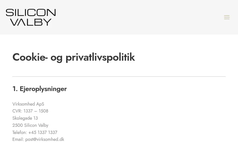 Screenshot of coolio.dk