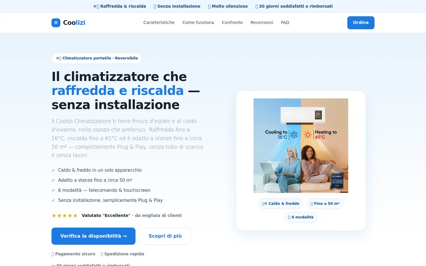 Screenshot of coolizi.it