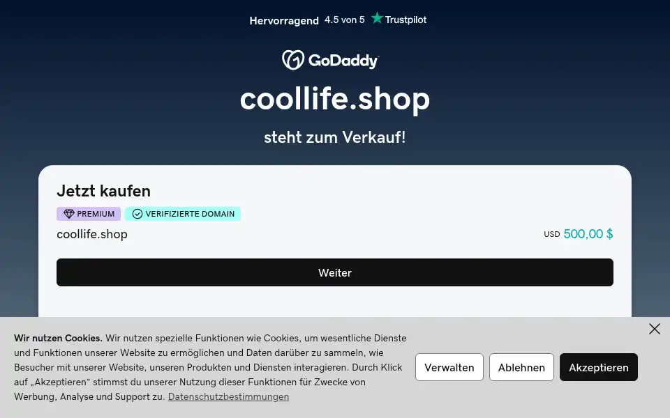 Screenshot of coollife.shop