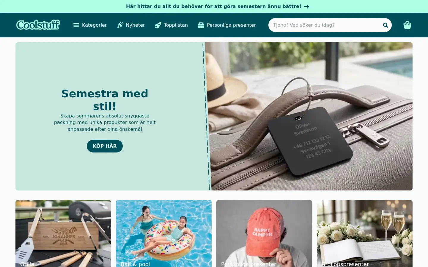 Screenshot of coolstuff.se