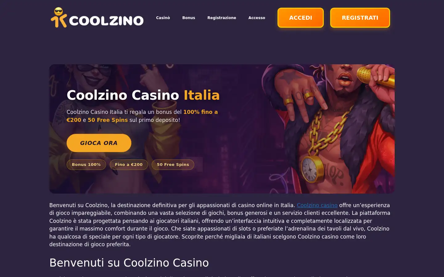 Screenshot of coolzino.it