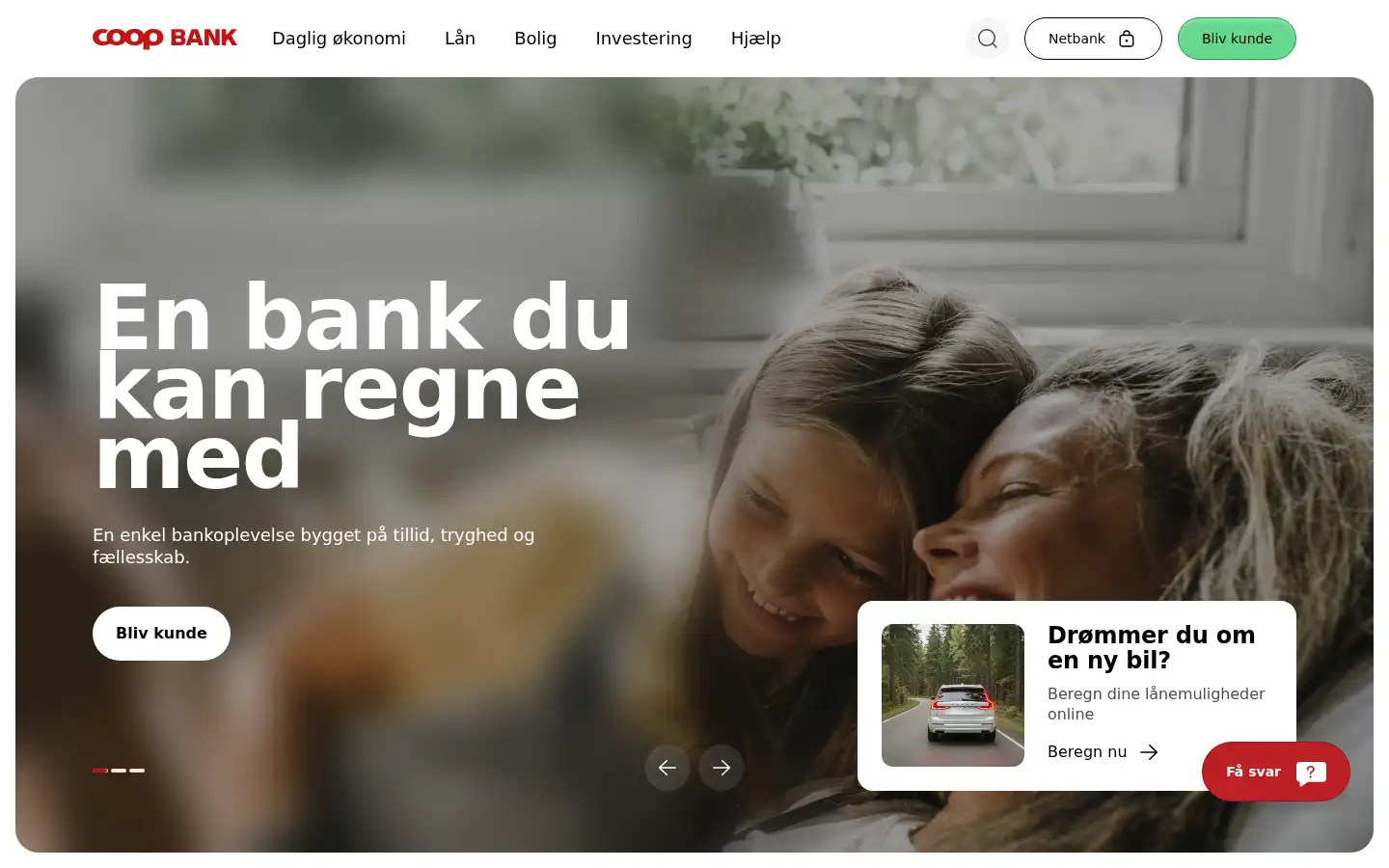 Screenshot of coopbank.dk