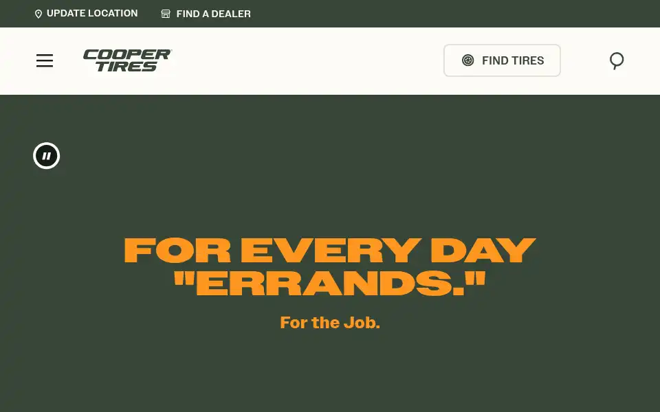 Screenshot of coopertire.com