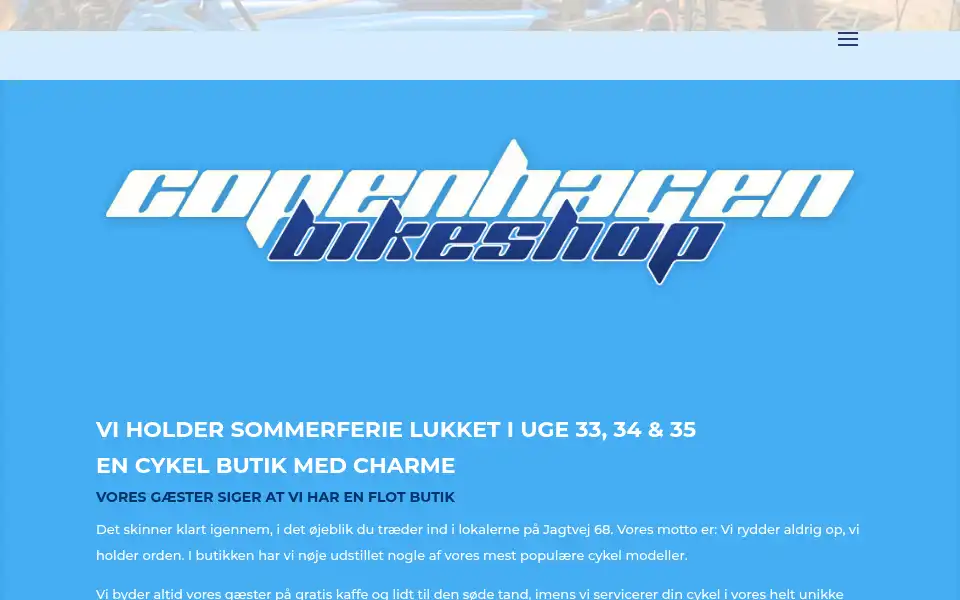 Screenshot of copenhagenbikeshop.dk