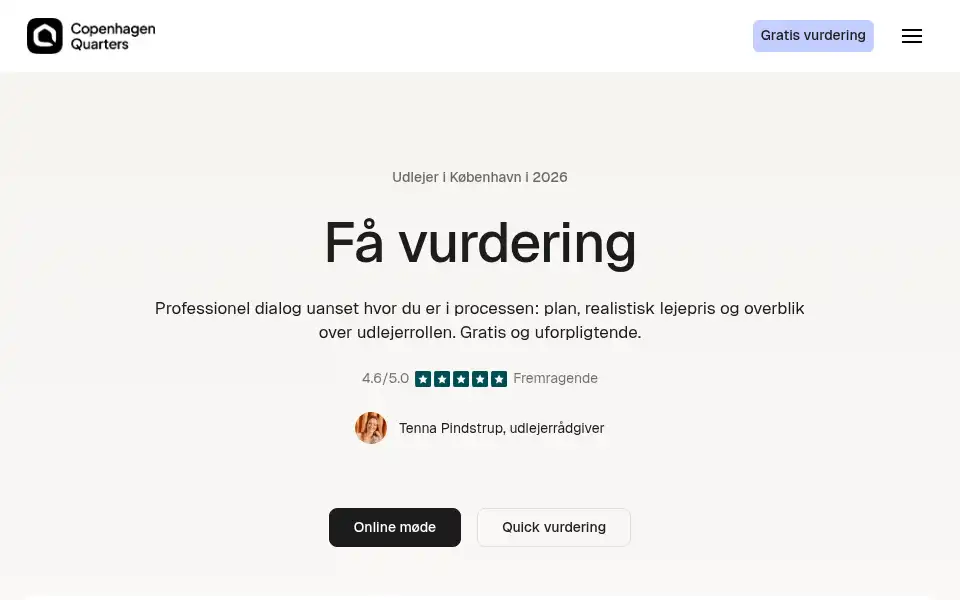 Screenshot of copenhagenquarters.dk