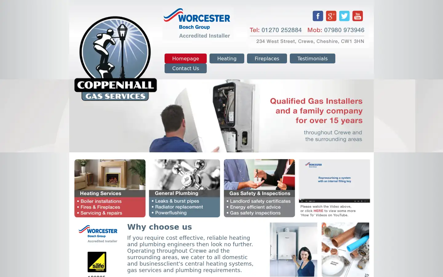 Screenshot of coppenhallgasservices.co.uk
