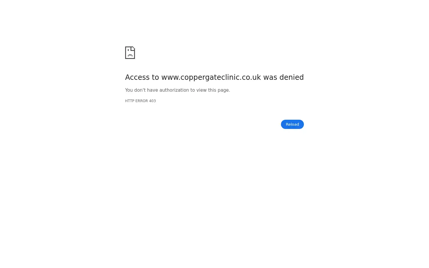 Screenshot of coppergateclinic.co.uk