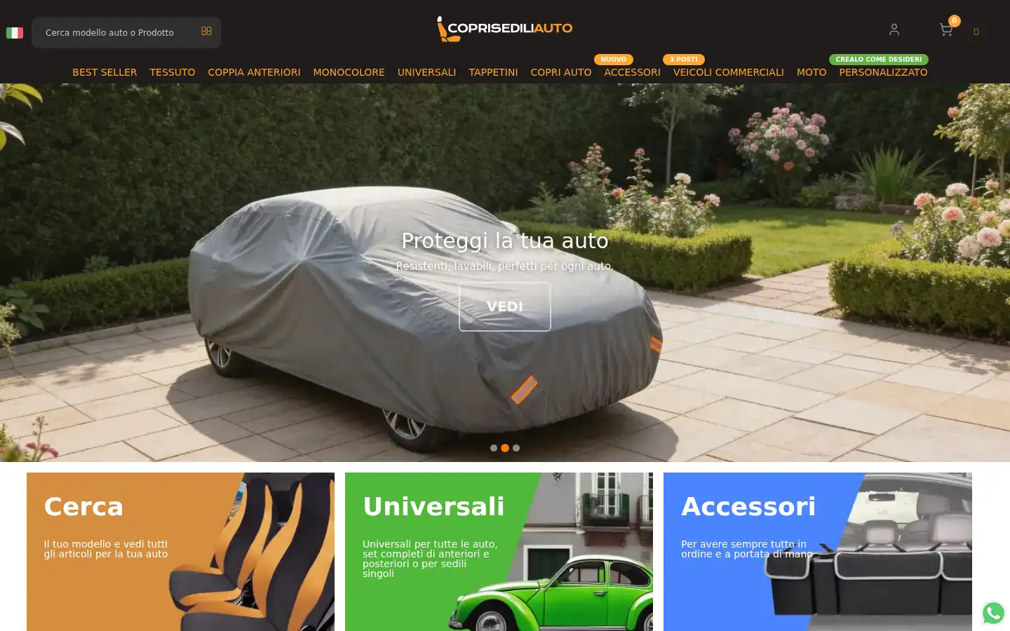 Screenshot of coprisediliauto.it