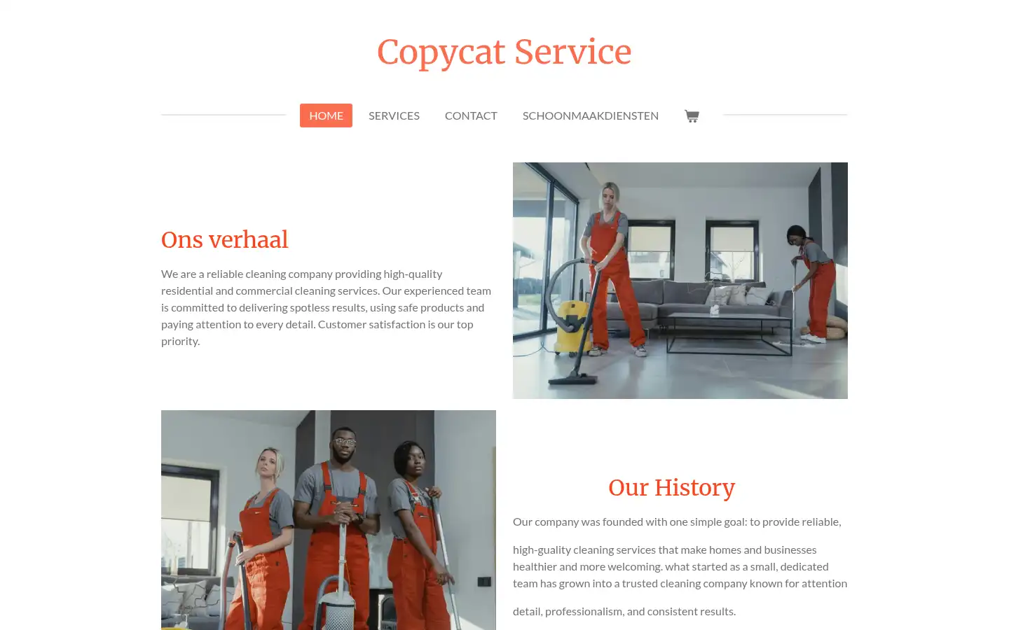 Screenshot of copycat-service.nl