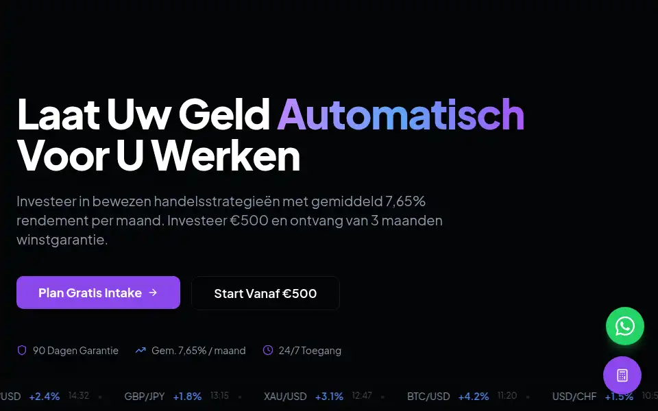 Screenshot of copymoneytrading.nl