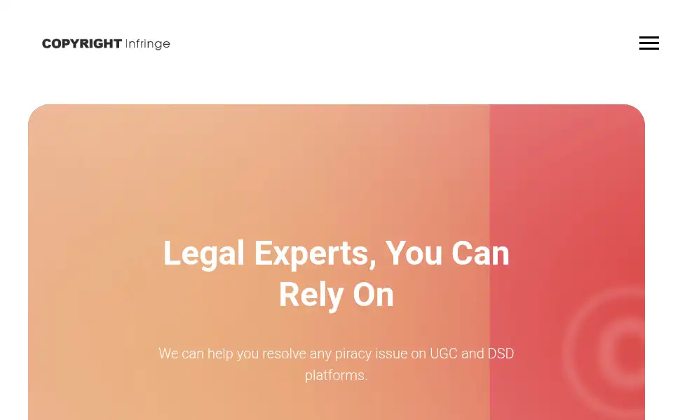 Screenshot of copyright-infringe.com