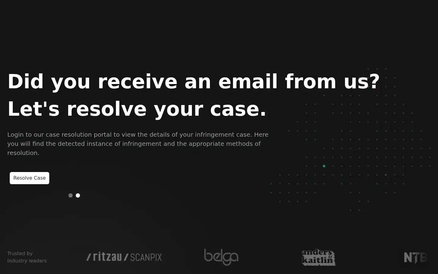 Screenshot of copyrightagent.com