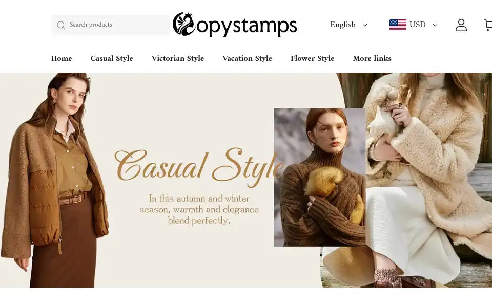 Screenshot of copystamps.com