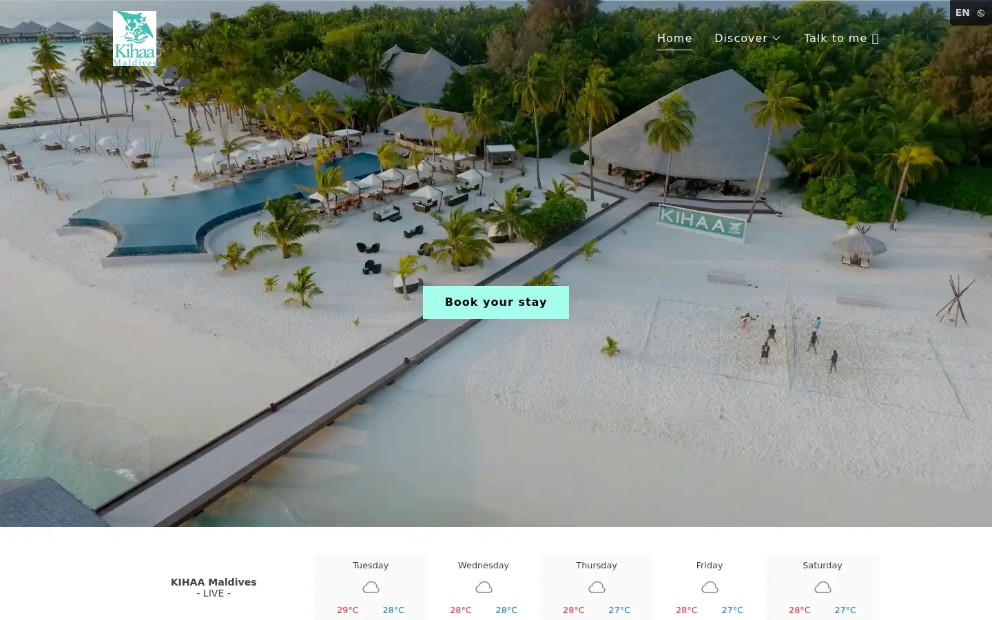 Screenshot of coralislandresorts.com