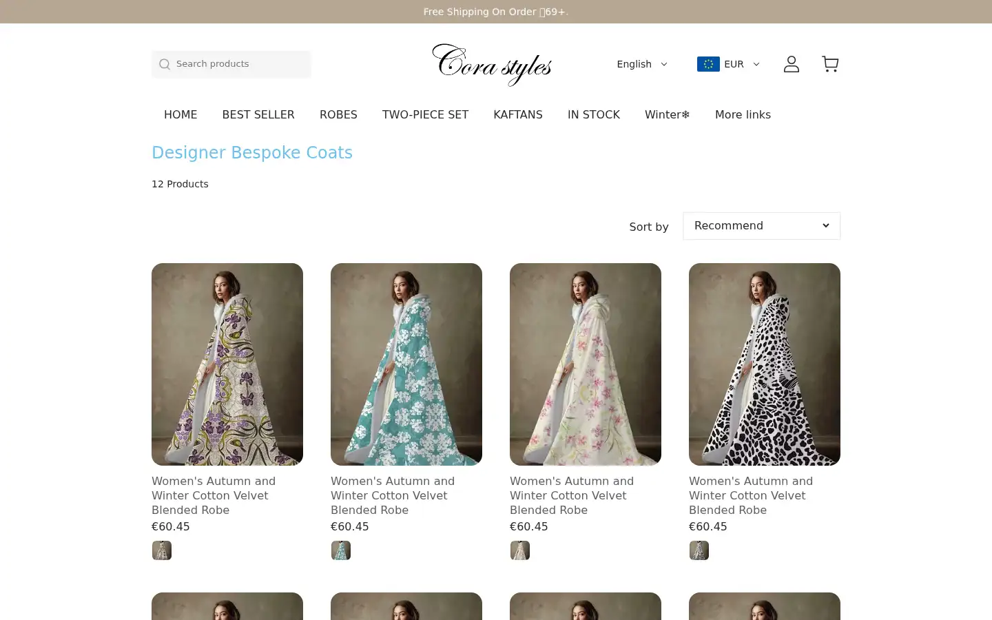 Screenshot of corastyles.com