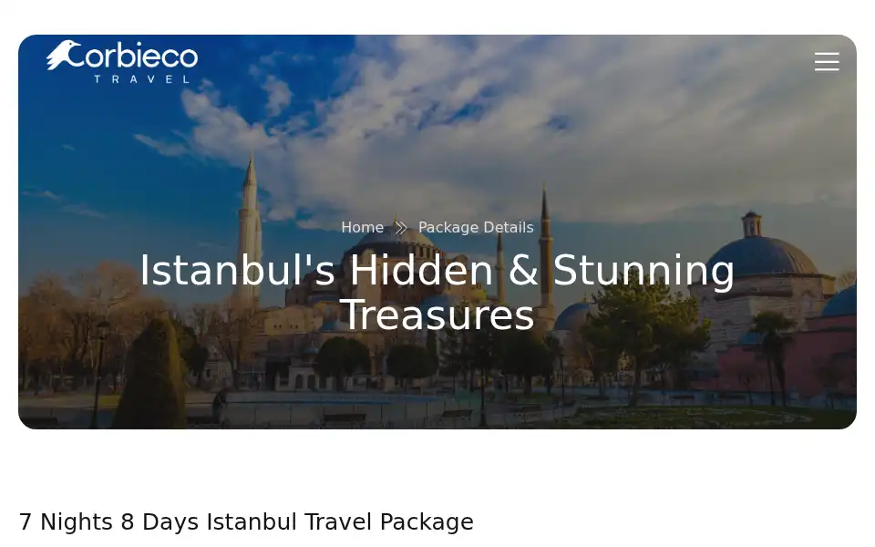 Screenshot of corbiecotravel.com