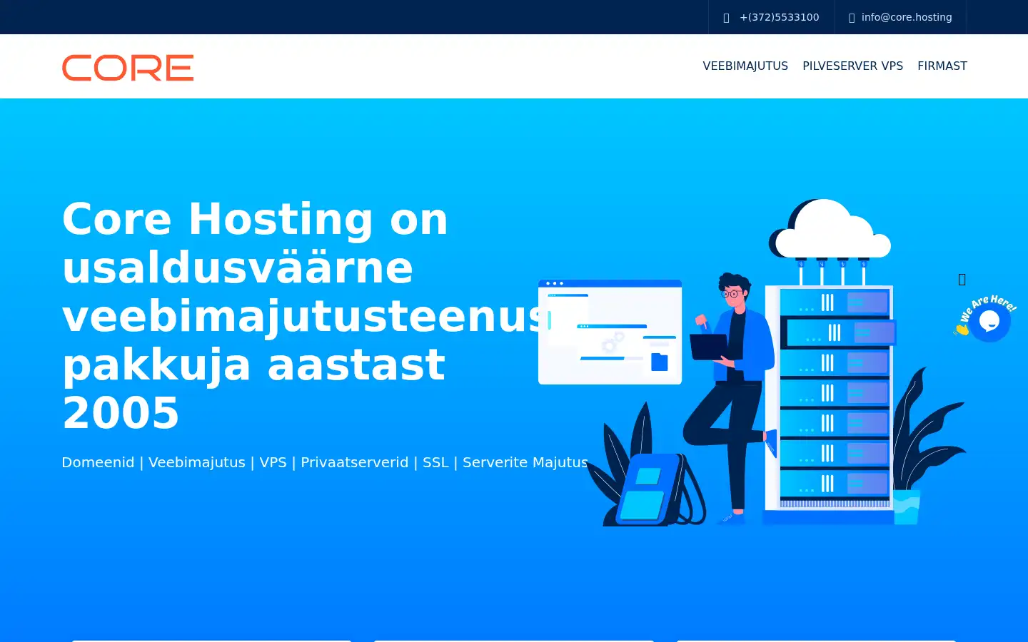 Screenshot of core.hosting