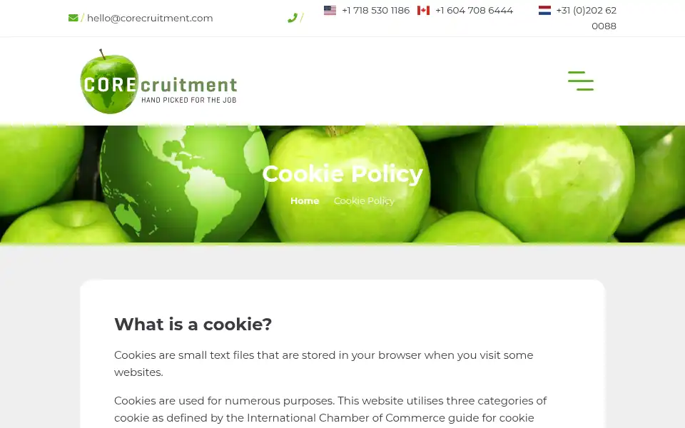 Screenshot of corecruitment.com