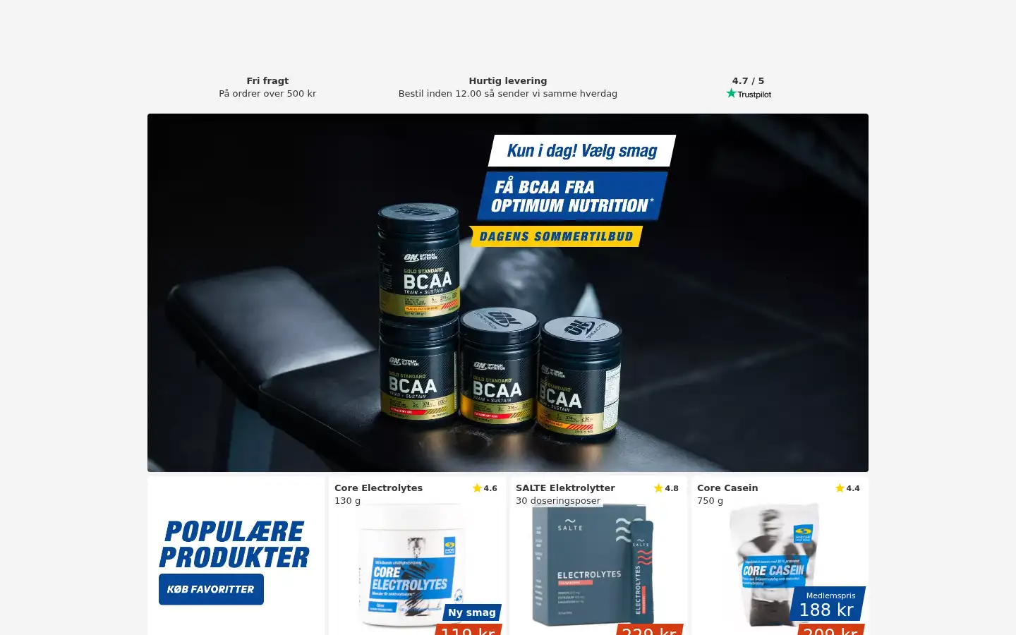 Screenshot of corenutrition.dk