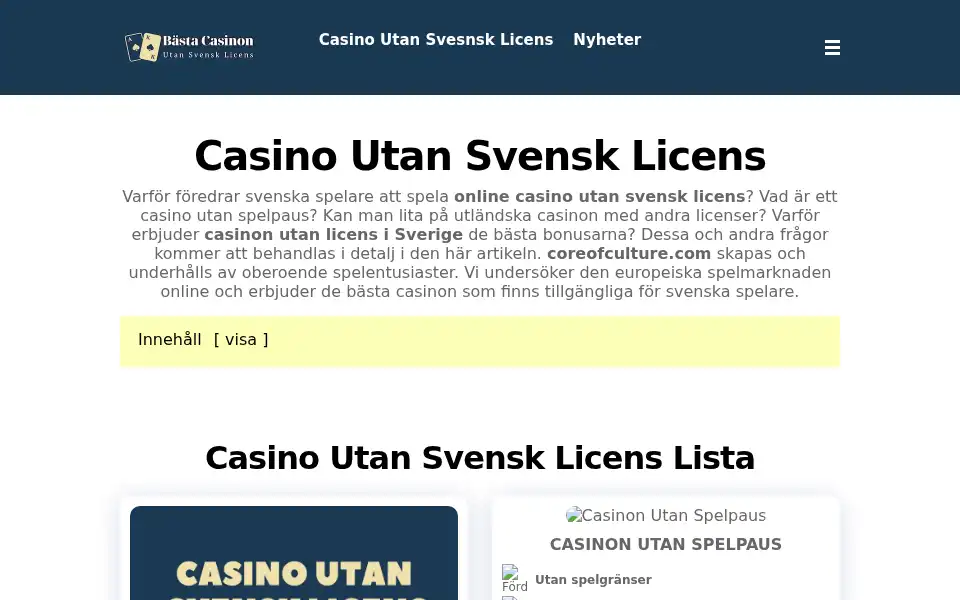 Screenshot of coreofculture.com