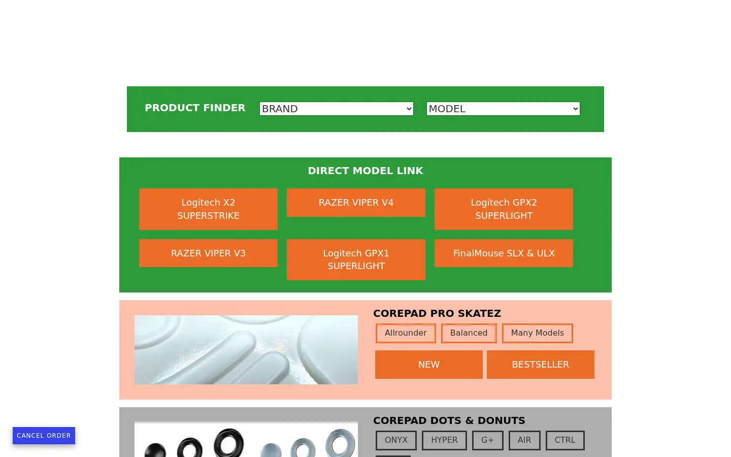Screenshot of corepad.de