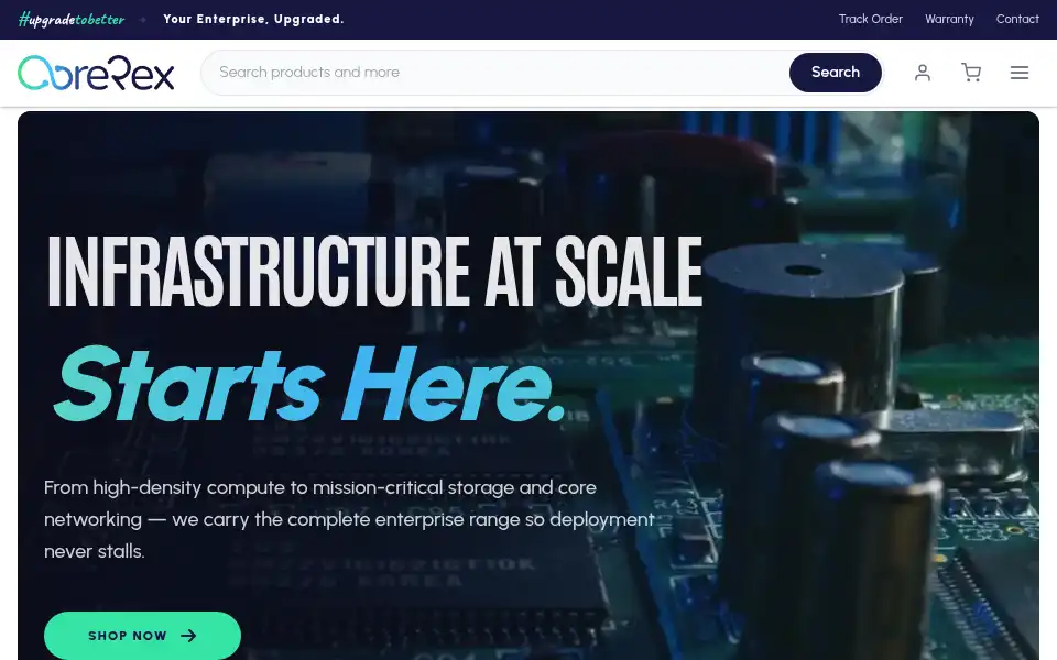 Screenshot of corerex.com