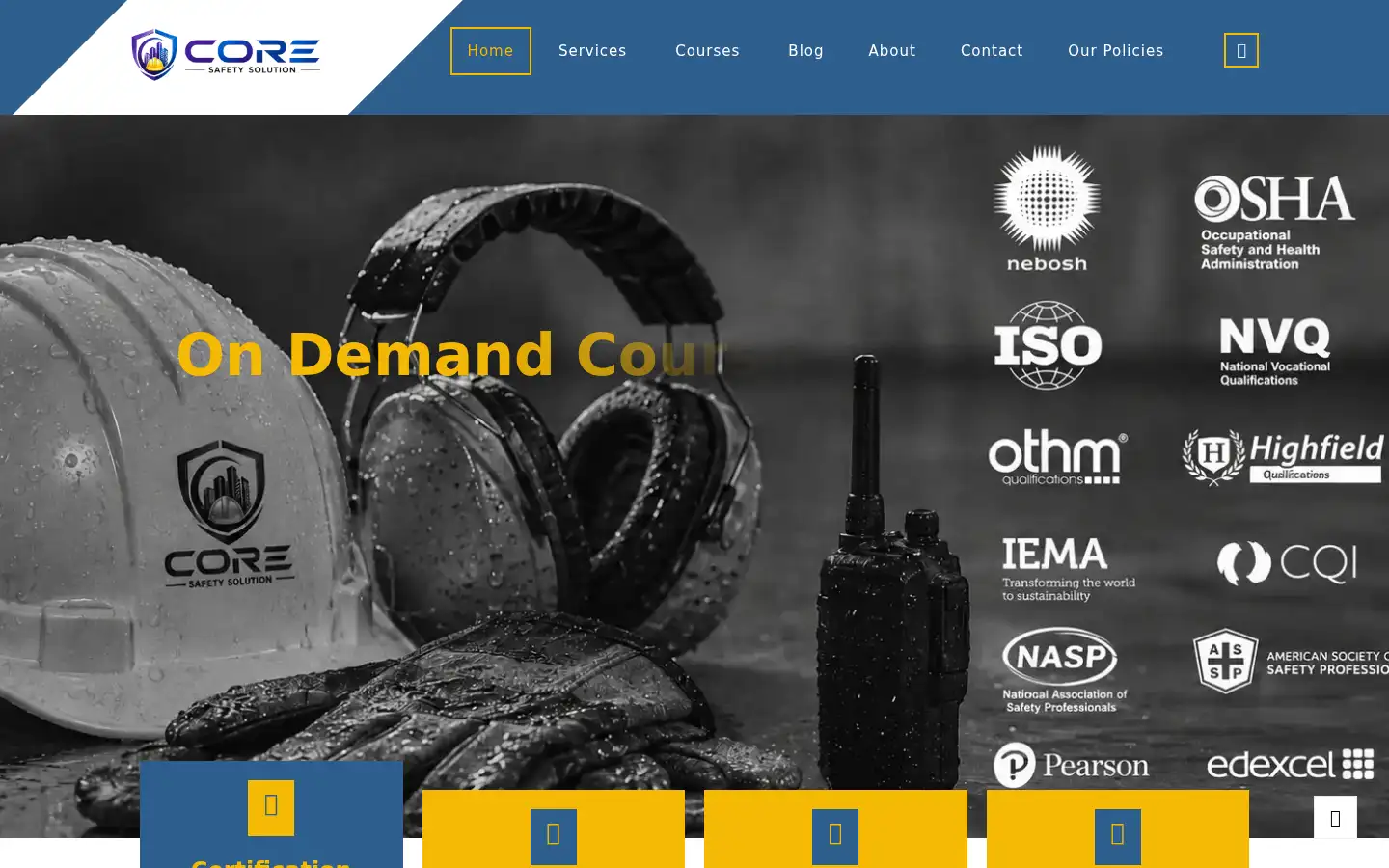 Screenshot of coresafetysolution.com