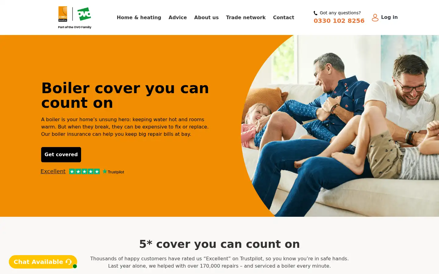 Screenshot of corgihomeplan.co.uk