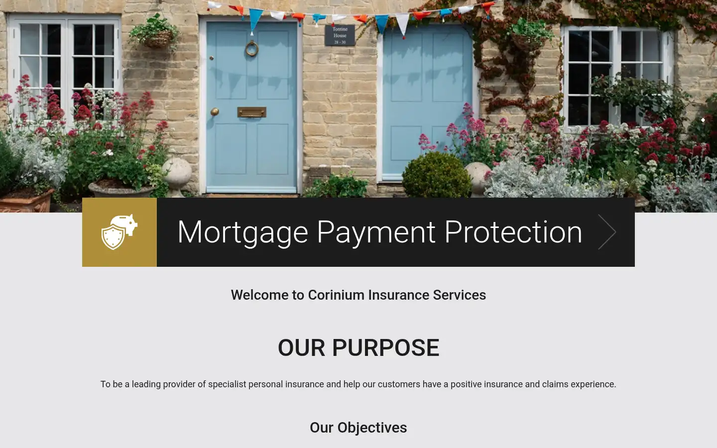 Screenshot of coriniuminsuranceservices.co.uk