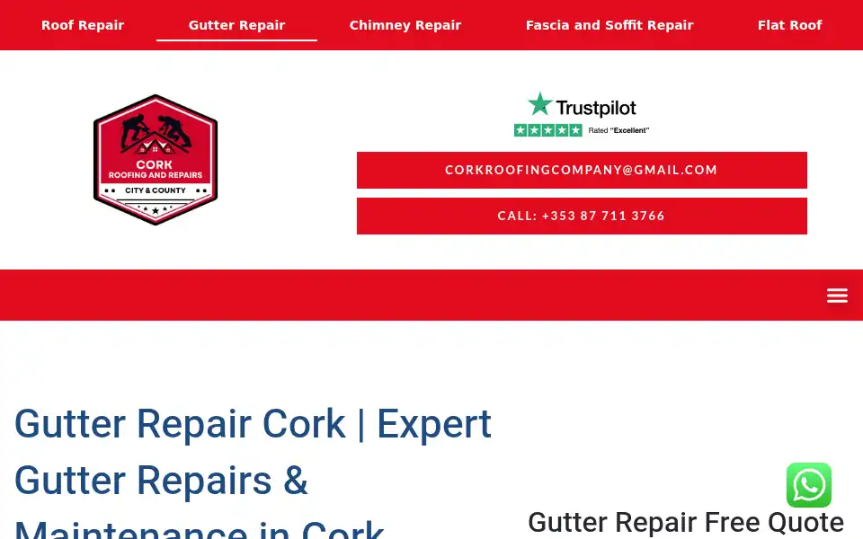 Screenshot of corkroofingandrepairs.ie