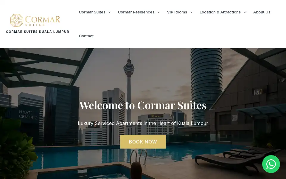 Screenshot of cormarsuites.com