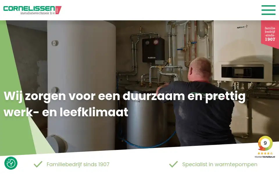 Screenshot of cornelissenbv.nl