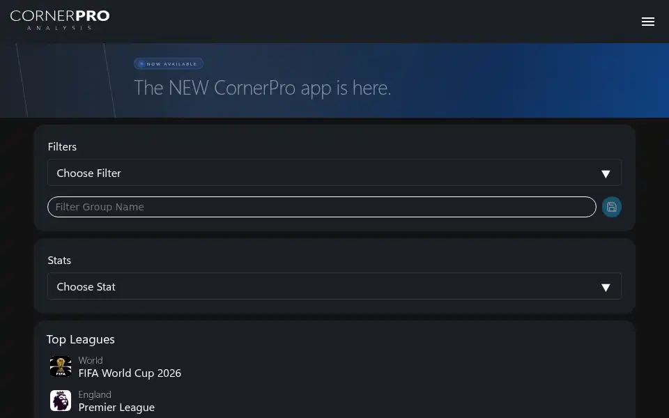 Screenshot of cornerprobet.com