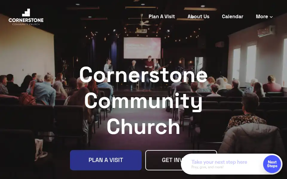 Screenshot of cornerstonelively.com