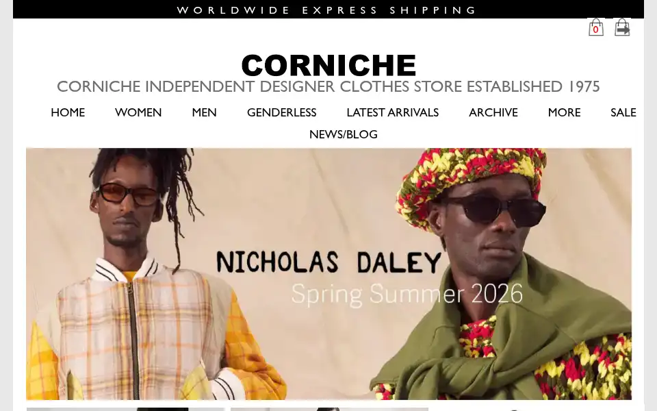 Screenshot of corniche.org.uk