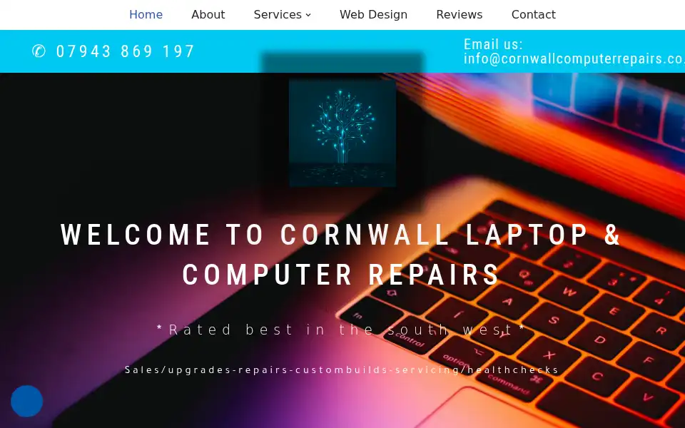 Screenshot of cornwallcomputerrepairs.co.uk